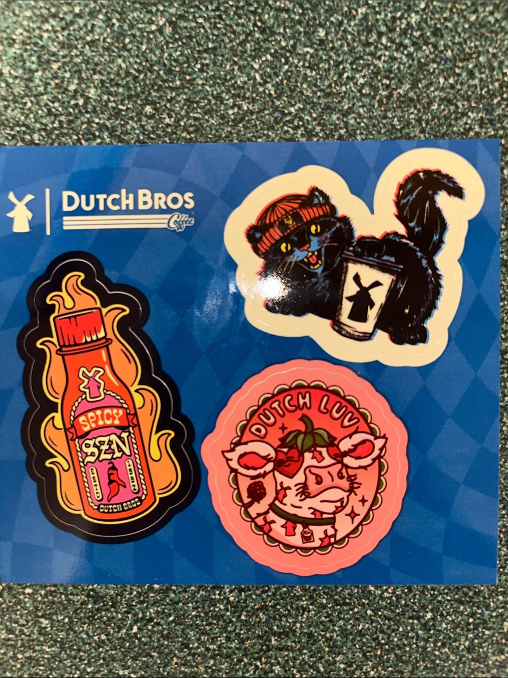 NEW DUTCH BROS RARE STICKER SHEET WITH 3 FAN FAV STICKERS!!